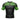 The Kids Competition Ranked Rashguard Green features green short sleeves and shoulders, a black chest and torso, "FUJI" printed in black on each shoulder, and a small circular logo centered at the upper chest.