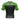 The Kids Competition Ranked Rashguard Green is a fitted, sporty short-sleeve shirt with green sleeves and shoulders, a black body, and a small logo on the upper chest.