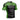 The Kids Competition Ranked Rashguard Green has green short sleeves and upper chest, a black torso, large black text on the shoulders, and a small circular logo at the center front chest.