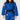 A person wearing the Womens Competition BJJ Gi Blue with red patches and a black belt stands against a plain background, shown from shoulders to thighs.
