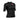 The Womens Icon Heat Gear Rashguard is a black, short-sleeve, form-fitting shirt featuring a small red and white chest logo, shown on a white background.