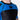 A person is wearing the Competition Ranked Rashguard Blue, which features a blue and black design with a circle and wave logo on the chest, shown from shoulders to mid-torso.