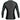 The Baseline Ranked Long Sleeve Rashguard Black is shown from the back, featuring a fitted design with smooth, shiny fabric and raglan sleeves.