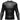 The Baseline Ranked Long Sleeve Rashguard Black is a seamless, black, form-fitting athletic shirt with long sleeves, a round neck, and a white chest logo, shown against a white background.