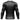The Baseline Ranked Long Sleeve Rashguard Black is shown from the back on a white background. This fitted athletic shirt features long sleeves, a high neckline, smooth texture, and visible seams along the shoulders and arms.