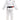 The All Around BJJ Gi White is displayed upright and empty, featuring a black belt and patches on the chest and upper sleeve.