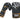 A pair of black FUJI Ultimate Hybrid Gloves with gold trim and white accents are shown, featuring the FUJI COMBAT DIVISION logo on the wrist straps. One glove stands upright while the other is tilted to display its side.
