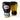 A pair of black and yellow Velcro boxing gloves with the brand logo 'SANDEE THAILAND' on the back.