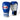A pair of blue and white Velcro boxing gloves with the brand name 'SANDEE' on them.