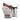 A pair of kids' boxing gloves with a lace-up closure, predominantly white with black and red accents, featuring the brand name 'Sandee' Thailand.