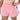 Athena Fightwear women's muay thai fight shorts light pink nylon fast drying lightweight with safety shorts