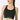 Athena Fightwear women's Athena Sports Bra with fully padded chest for support and full nipple and breast coverage no removable bra pads black gold 