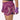 Athena Fightwear Athena Women's Muay Thai Shorts plum purple and gold made with female waist to hip ratio wide hips built-in safety shorts with anti-camel toe and anti-ride up design and pockets
