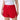 Athena Fightwear Theia Boxing Shorts Red fight corner colour for women high waisted and super lightweight with anti-camel toe inner shorts with pockets