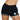 Black athletic shorts with BAD CAT logo on a white background