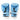 Pair of blue boxing gloves on a white background